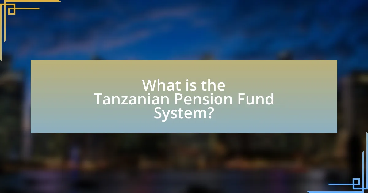 What is the Tanzanian Pension Fund System?